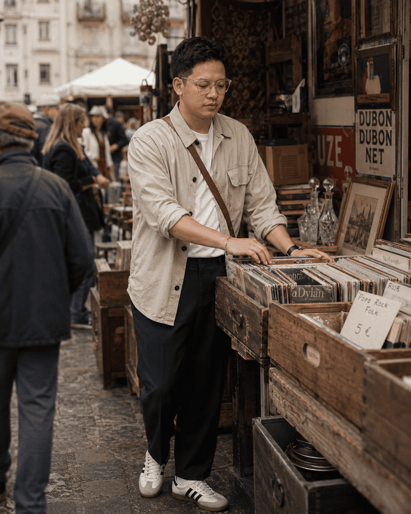 Prompt Vintage Pasar Record AI